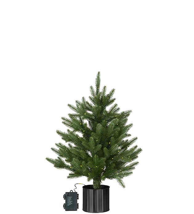 4890-060, Gran i kruka med belysning